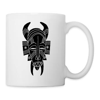 Démon noir africain - Mug blanc - blanc - Droite