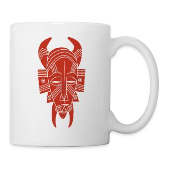 Démon rouge africain - Mug blanc - blanc - Droite