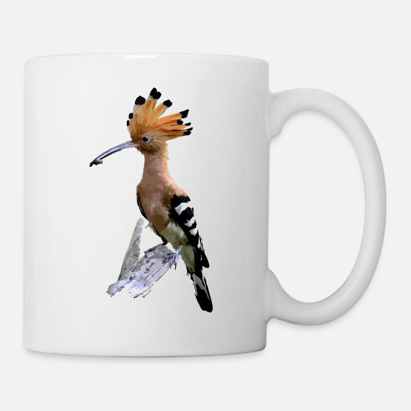 Flamboyant hoopoe with orange plumage - Mug - white