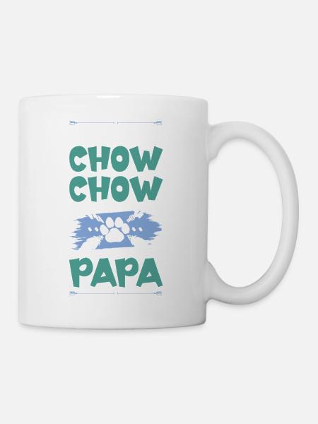 chow chow hunde papa - Tasse - Weiß