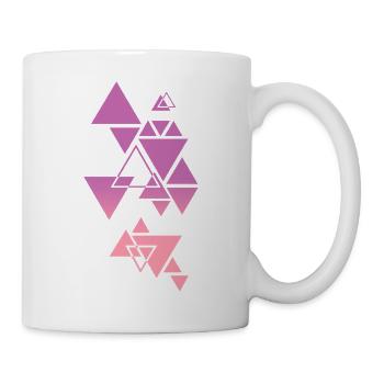 Gradient Dreieck Muster Pink - Tasse - Weiß - Rechts