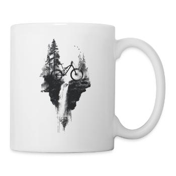 Mountainbike Waldlandschaft Waterfall Abenteuer - Tasse - Weiß - Rechts