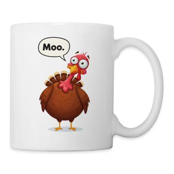 Moo Cartoon Turkey - Mug - white - Right
