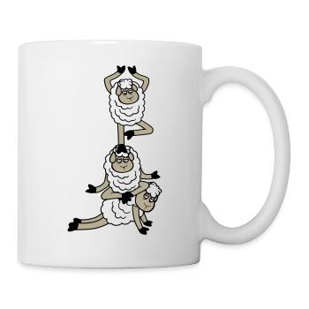 Tired_Sad_Sleepy_Sheep_Yoga_Meditating_5 - Mug - white - Right
