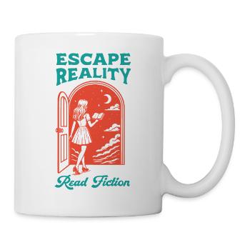 Entfliehen Sie der Realität Lesen Sie Fiktion - Tasse - Weiß - Rechts