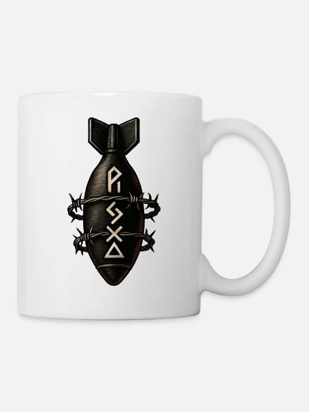 Unterirdische Stacheldrahtbombe - Tasse - Weiß