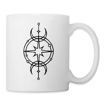 Black symbol of protection and luck - Mug - white - Right