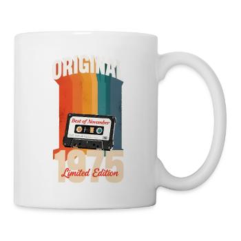 50 Years Cassette Tape November 1975 Legend Gift - Mug - white - Right