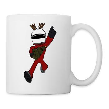 Rennfahrer Weihnachten  - Tasse - Weiß - Rechts