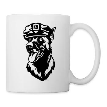 Tête de Malinois - Mug blanc - blanc - Droite