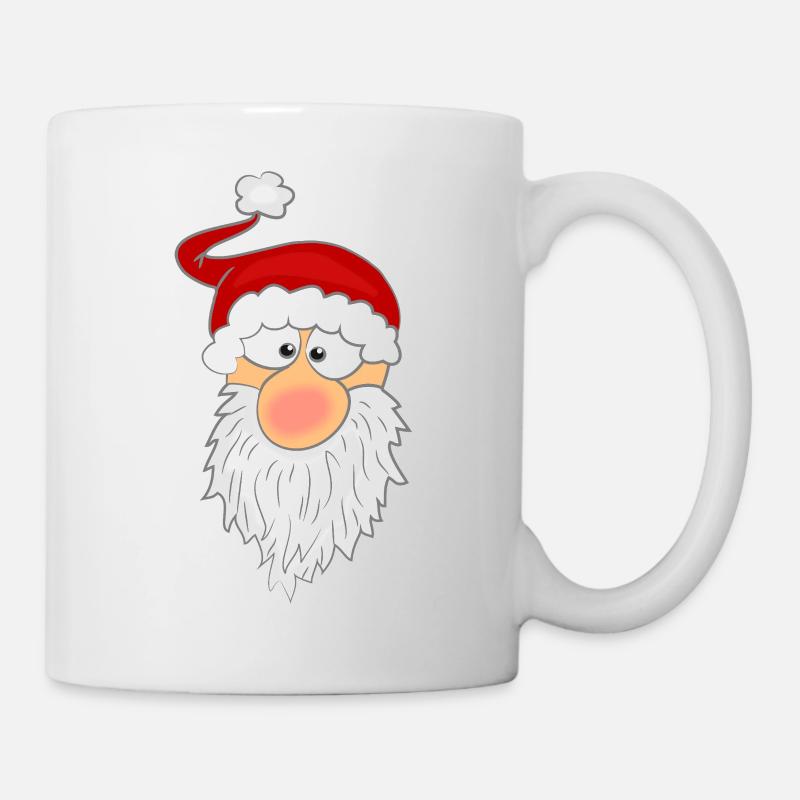 Weihnachtsmann Gesicht - Tasse - Weiß