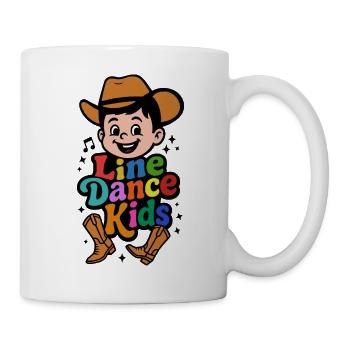 Danse en ligne Kids - Cowboys colorés - Cadeau - Mug blanc - blanc - Droite