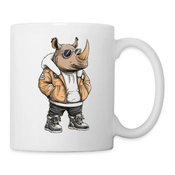 Nashorn Cool Winter - Tasse - Weiß - Rechts