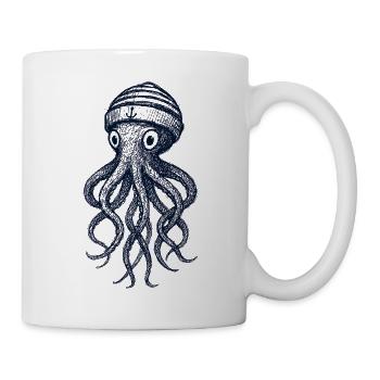 Calmar marin - Mug blanc - blanc - Droite