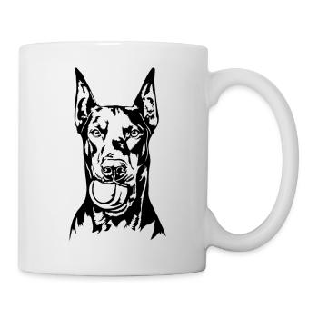 Doberman Ball Ball Junkie Dogs Wilsigns - Mug - white - Right
