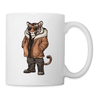 Tiger Cool Winter - Tasse - Weiß - Rechts