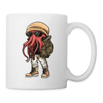 Qualle Cool Winter - Tasse - Weiß - Rechts