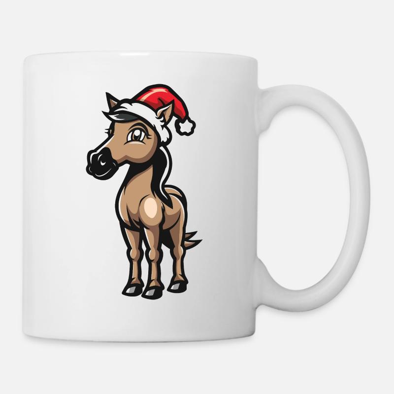 Cheval Noël - Mug blanc - blanc