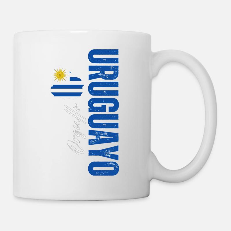 Uruguayischer Stolz, vertikales Design - Tasse - Weiß