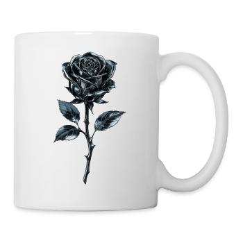 Rose bleu métallique - Mug blanc - blanc - Droite