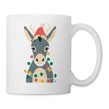 Cute Donkey Elf Christmas - Mug - white - Right