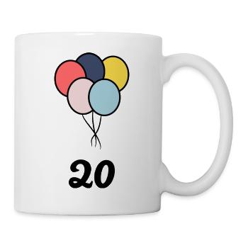 20. 20th ANNIVERSARY. 20 YEARS ANNIVERSARY. 20 YEARS. - Mug - white - Right