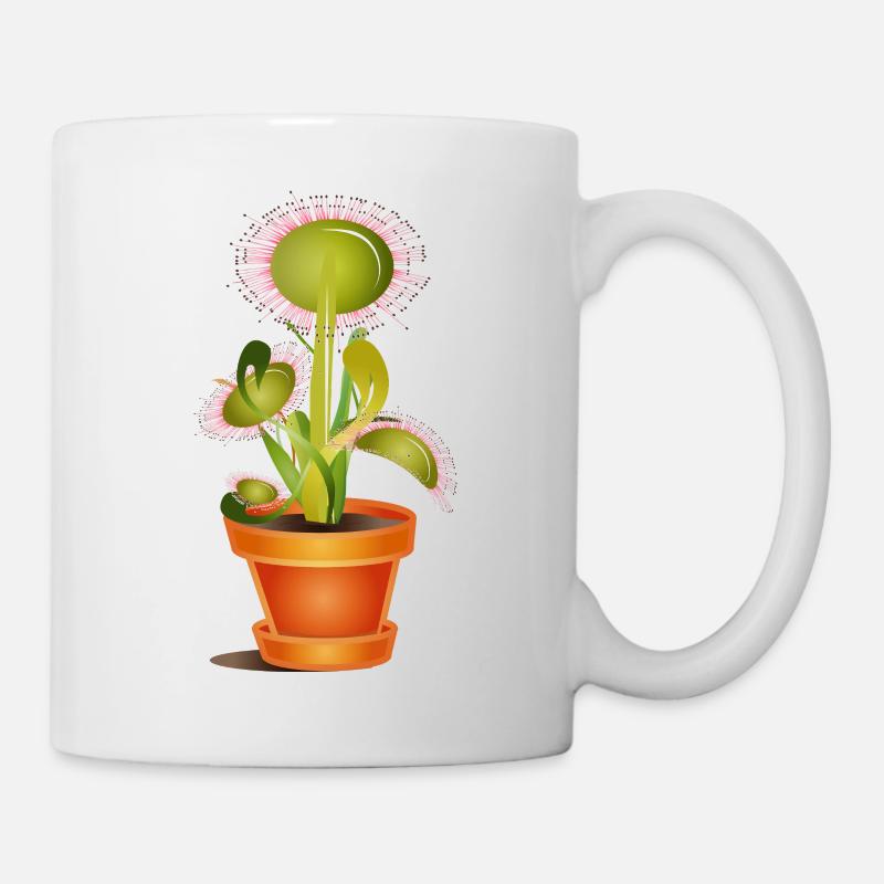 Drésée dans un pot – art végétal ludique - Mug blanc - blanc