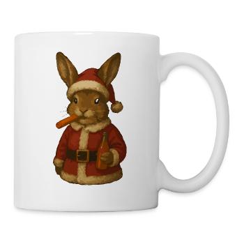 Christmas Bunny Santa Outfit - Mug - white - Right