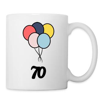 70. 70 ANS. 70e ANNIVERSAIRE. ANNIVERSAIRE 70 ANS. - Mug blanc - blanc - Droite