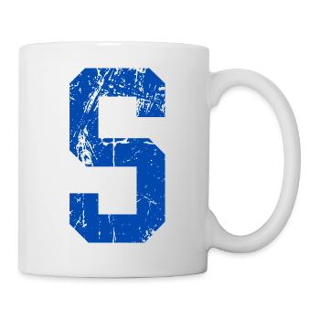 Retro Sportbuchstaben - Tasse - Weiß - Rechts