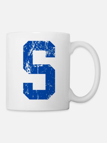 Retro Sportbuchstaben - Tasse - Weiß