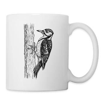 Specht Vogel - Tasse - Weiß - Rechts