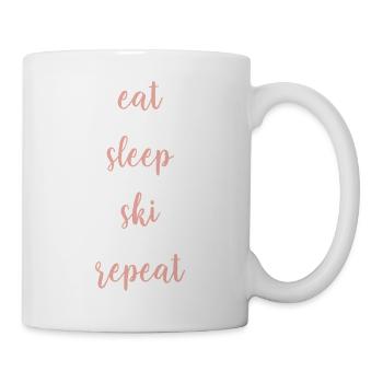Eat Sleep Ski Repeat - Ski - Skiing Women - Mug - white - Right
