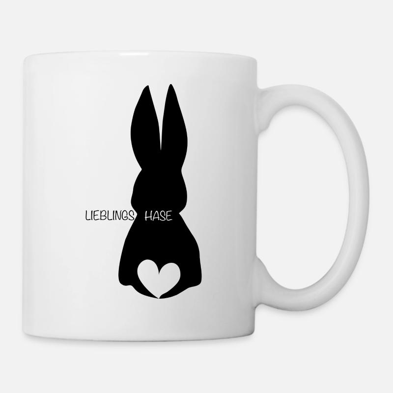 Mon lapin préféré avec le cœur - Mug blanc - blanc