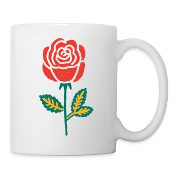 Red Rose Hand Drawing - Mug - white - Right