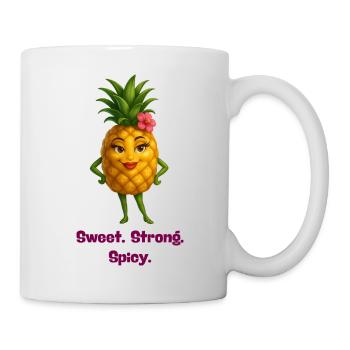 Pineapple Hero: Sweet, strong, spicy - Mug - white - Right