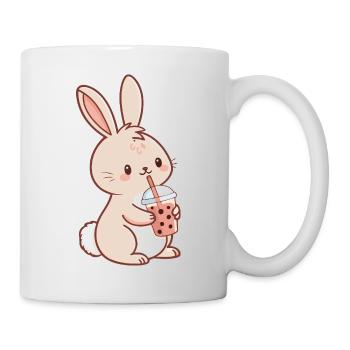 Kawaii Bunny and Bubble Tea - Mug - white - Right