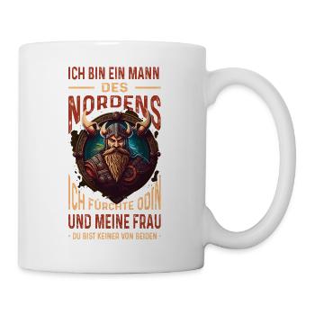 Ich Bin Ein Mann Des Nordens Wikinger - Tasse - Weiß - Rechts
