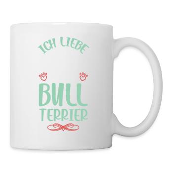 Ich liebe meinen Bull Terrier - Tasse - Weiß - Rechts