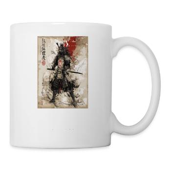 Samurai-Krieger in traditioneller Rüstung - Tasse - Weiß - Rechts