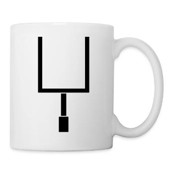 American-Football-Tor - Tasse - Weiß - Rechts