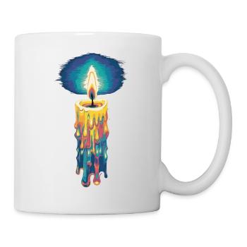 Faith Light Candle Retro Spirit Design - Mug blanc - blanc - Droite