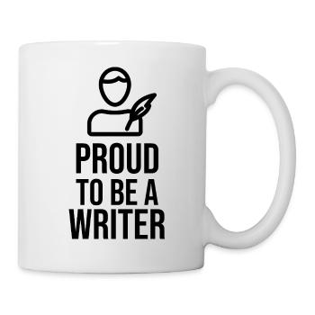 Stolz, Schriftsteller zu sein – Minimalistische Strichkunst-Ikone - Tasse - Weiß - Rechts