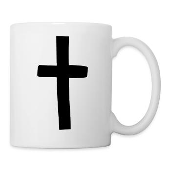Kreuz - Tasse - Weiß - Rechts