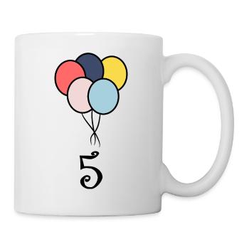 5. ANNIVERSARY. 5 YEARS. 5th ANNIVERSARY - Mug - white - Right