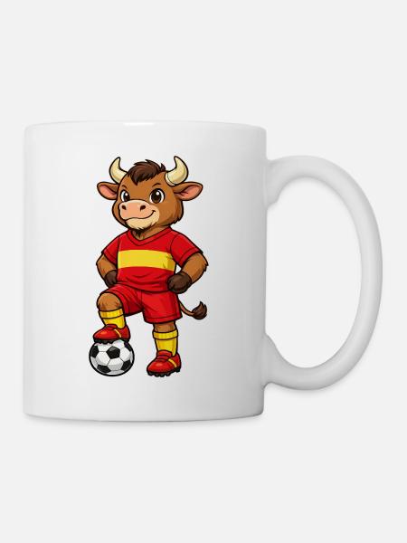 Fútbol Toro Toro España Aficionado Bandera española - Taza - blanco