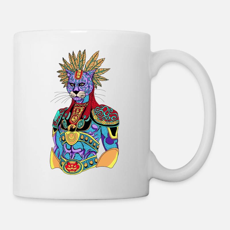 Regenbogenkatzen-Krieger - Tasse - Weiß