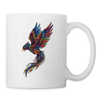 Neon Phoenix on Black - Mug - white - Right