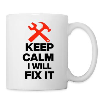 RESTE CALME, JE VAIS ARRANGER ÇA ! PAPA ARTISAN CADEAU - Mug blanc - blanc - Droite