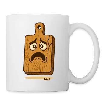 Schneidbrett_mit_Gesicht for the kitchen - Mug - white - Right